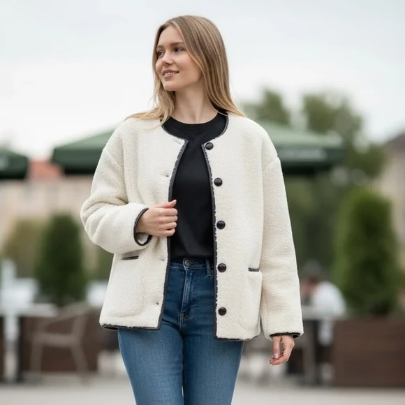 NWT 4TH & RECKLESS YANIS JACKET XXL Shearling Boxy Fit - Picture 2 of 9